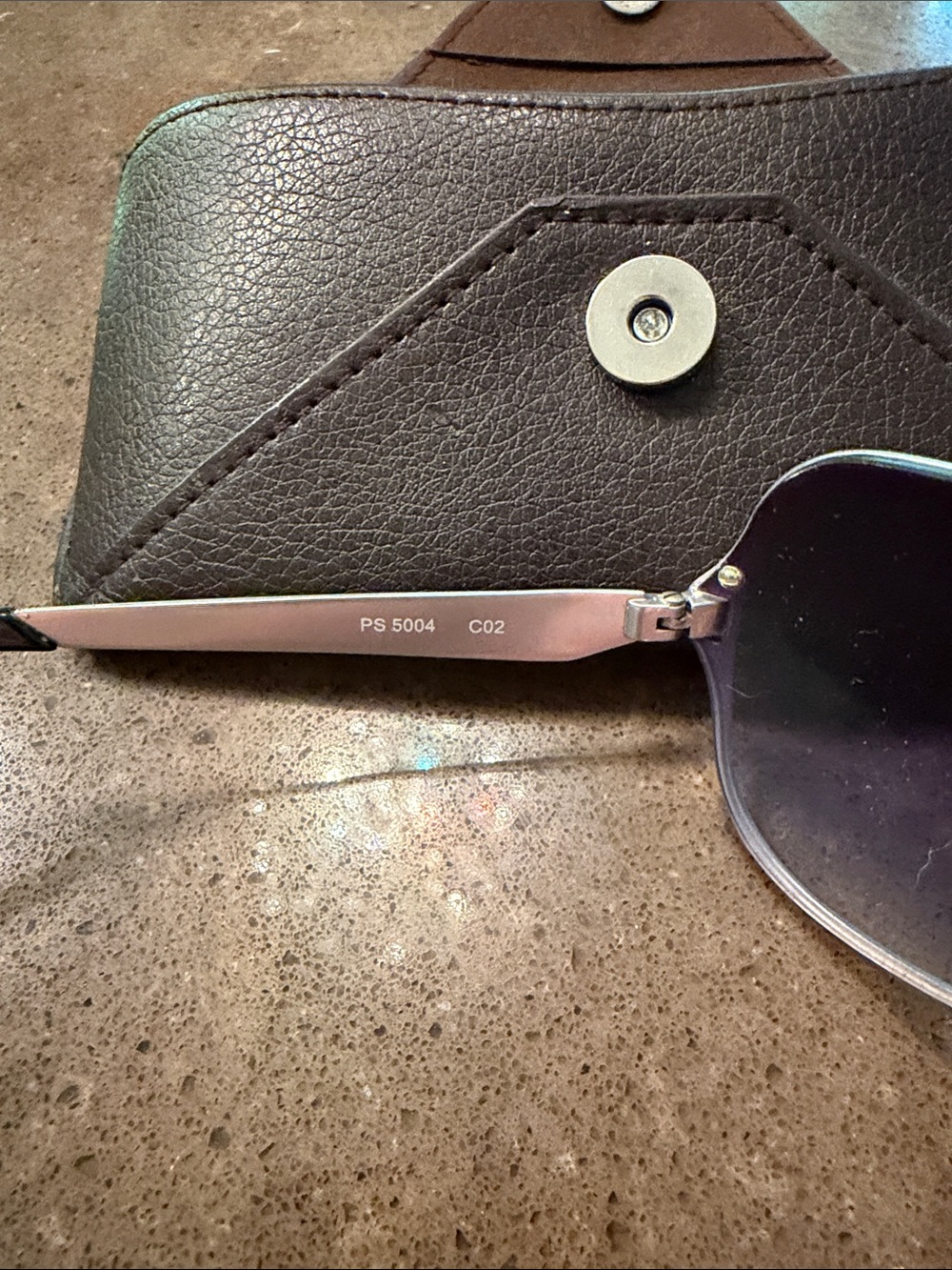 Proenza Schouler Silver Frame Sunglasses with Purple Lenses - Picture 4 of 4